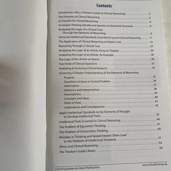 The Thinkers Guide To Clinical Reasoning Linda Elder and Richard Paul 2010 Book - Picture 6 of 6